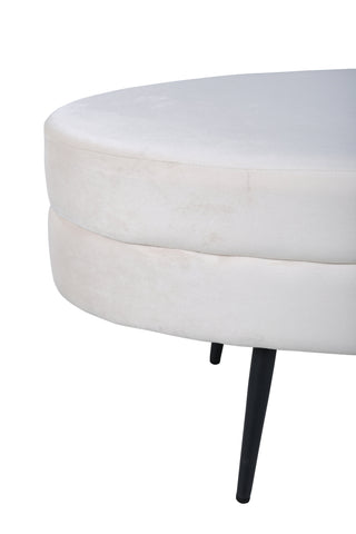 Otto Puff - Svart / Beige sammet