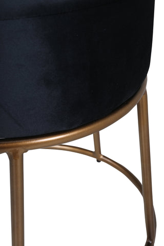 Petra Puff - Distressed Copper / Black Velvet
