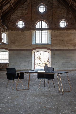 Petra Matbord - Distressed Copper / Black Faner