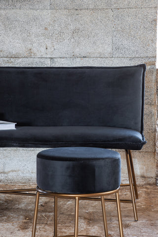 Petra Soffa - Distressed Copper / Black Velvet
