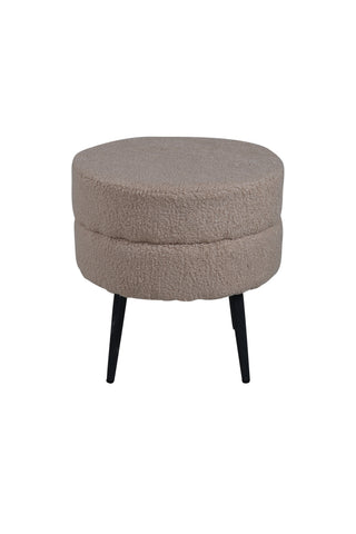 Krukpuff - Svart / Beige Teddy