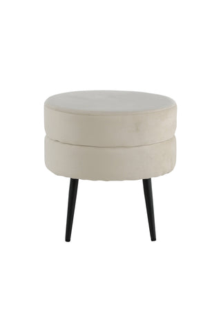 Krukpuff - Svart / Beige sammet