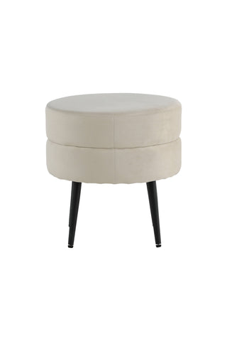 Krukpuff - Svart / Beige sammet