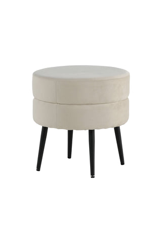 Krukpuff - Svart / Beige sammet