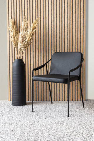 Tvist Stol 2-pack - Svart / Svart PU