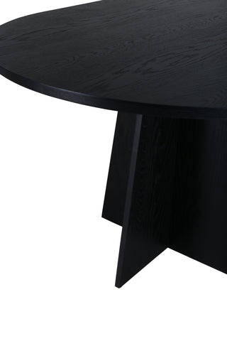 Venture Home Bootcut Ovalt matbord - Svart / Svart Fanéer