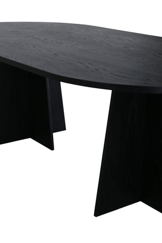 Venture Home Bootcut Ovalt matbord - Svart / Svart Fanéer