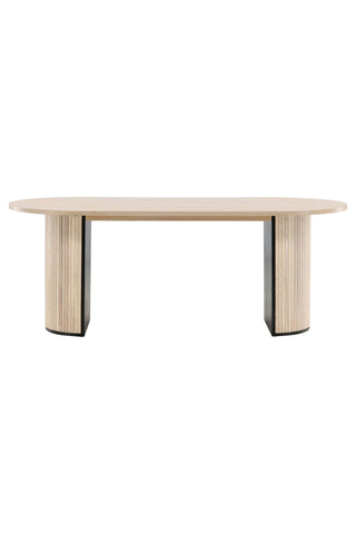 Bianca Ovalt Matbord - White Wash / White Wash Faner
