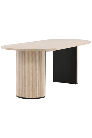 Bianca Ovalt Matbord - White Wash / White Wash Faner