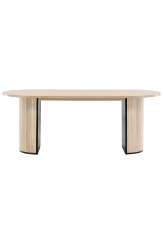 Bianca Ovalt Matbord - White Wash / White Wash Faner