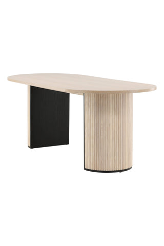 Bianca Ovalt Matbord - White Wash / White Wash Faner