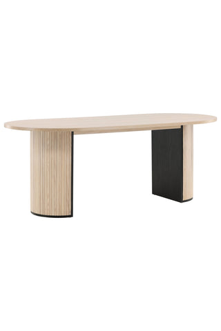 Bianca Ovalt Matbord - White Wash / White Wash Faner