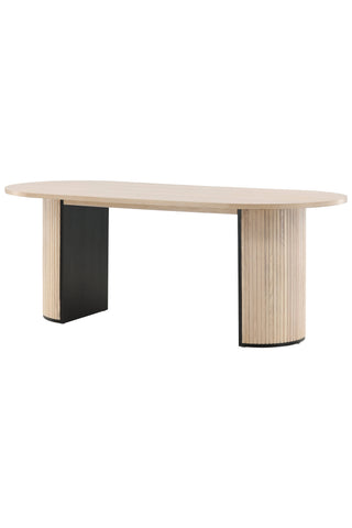 Bianca Ovalt Matbord - White Wash / White Wash Faner