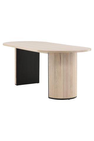 Bianca Ovalt Matbord - White Wash / White Wash Faner