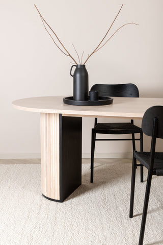 Bianca Ovalt Matbord - White Wash / White Wash Faner