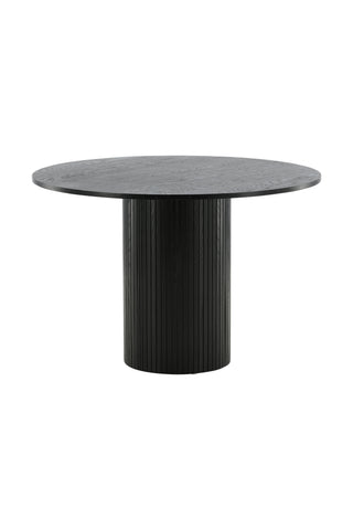 Bianca Runt Matbord - Svart / Svart Faner