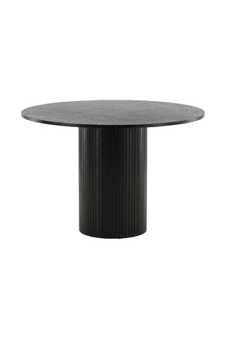 Bianca Runt Matbord - Svart / Svart Faner