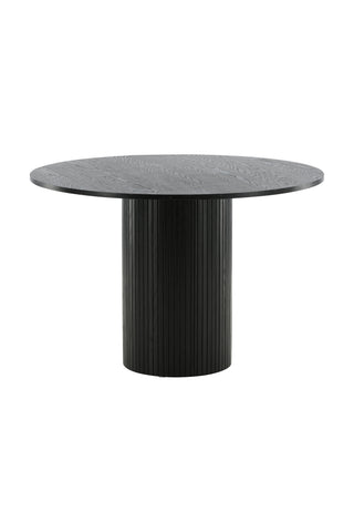 Bianca Runt Matbord - Svart / Svart Faner
