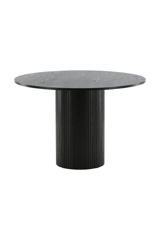Bianca Runt Matbord - Svart / Svart Faner