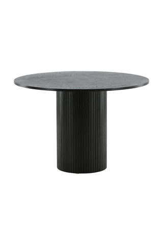 Bianca Runt Matbord - Svart / Svart Faner