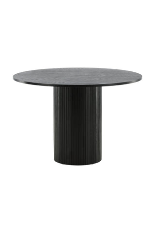 Bianca Runt Matbord - Svart / Svart Faner