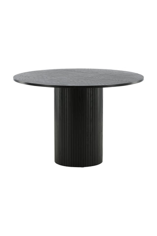 Bianca Runt Matbord - Svart / Svart Faner