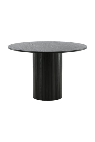 Bianca Runt Matbord - Svart / Svart Faner