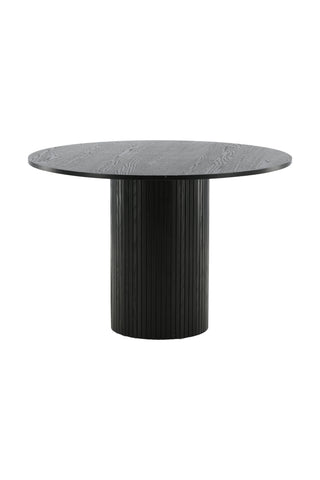 Bianca Runt Matbord - Svart / Svart Faner