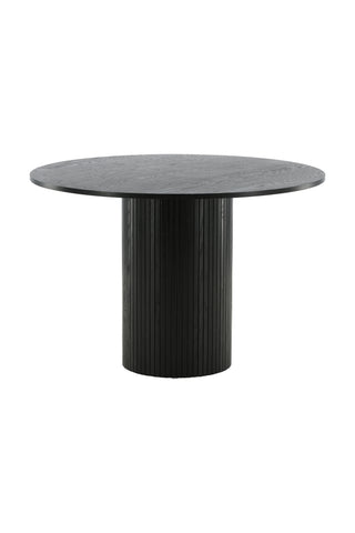 Bianca Runt Matbord - Svart / Svart Faner