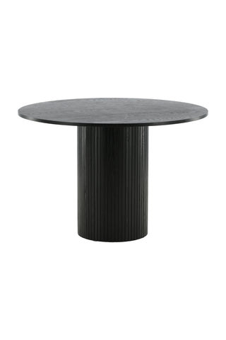 Bianca Runt Matbord - Svart / Svart Faner