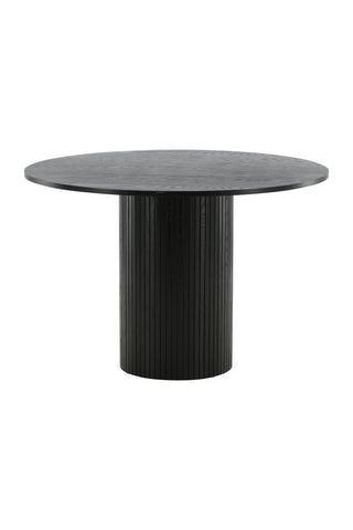 Bianca Runt Matbord - Svart / Svart Faner