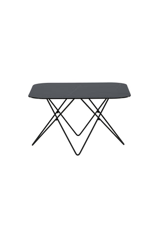 Tristar Soffbord - Svart / Svart glasmarmor