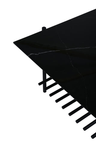 Von Staf Soffbord - svart / svart glasmarmor