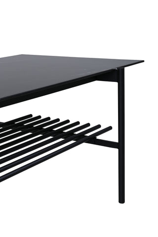 Von Staf Soffbord - svart / svart glasmarmor