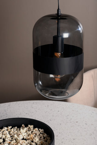 Dropp -Hänge - Svart / Smokey svart Glas/Som offert