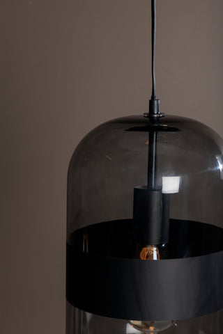 Dropp -Hänge - Svart / Smokey svart Glas/Som offert