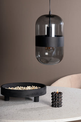 Dropp -Hänge - Svart / Smokey svart Glas/Som offert