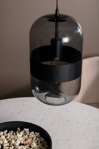 Dropp -Hänge - Svart / Smokey svart Glas/Som offert