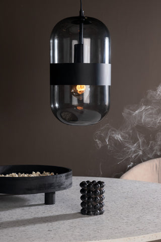 Dropp -Hänge - Svart / Smokey svart Glas/Som offert