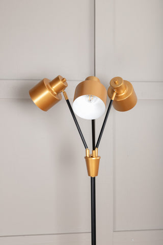 Vifta -Golvlampa - Svart/Mässing
