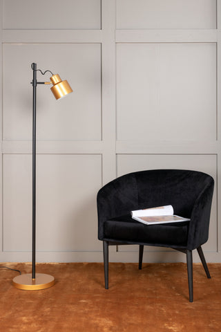 Vifta -Golvlampa - Svart/Mässing