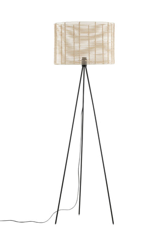 Staket -Golvlampa - Svart/Naturrotting