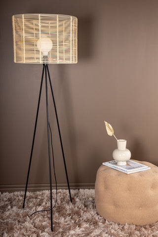Staket -Golvlampa - Svart/Naturrotting