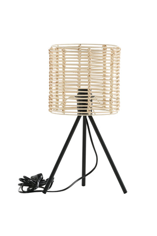 Staket -Bordslampa - Svart/Naturrotting
