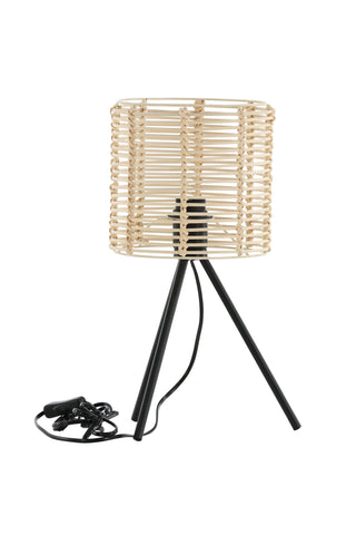 Staket -Bordslampa - Svart/Naturrotting