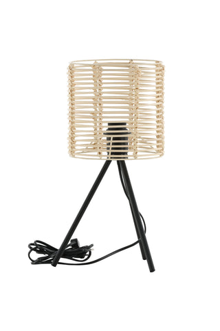 Staket -Bordslampa - Svart/Naturrotting