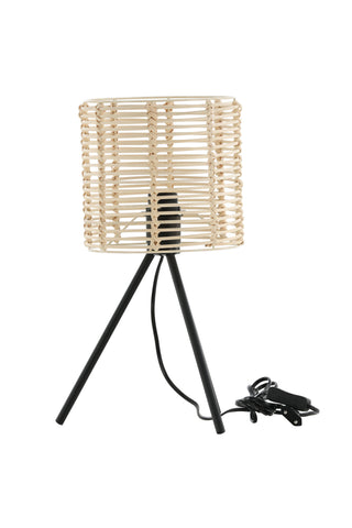 Staket -Bordslampa - Svart/Naturrotting