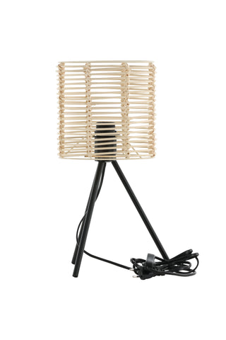 Staket -Bordslampa - Svart/Naturrotting