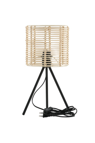 Staket -Bordslampa - Svart/Naturrotting
