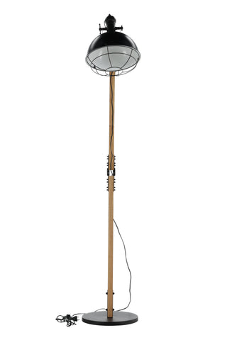 Kick -Golvlampa - Trä/Svart